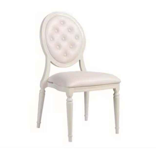 Hot Sale Wood Modern Simple Button Back Stacking Wedding Dining Banquet Chair(ZG11-005)