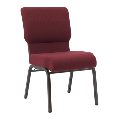 20.50 Inch Wide Metal Stackable Church Chair with Wardpocket for Worship(ZG13-001)