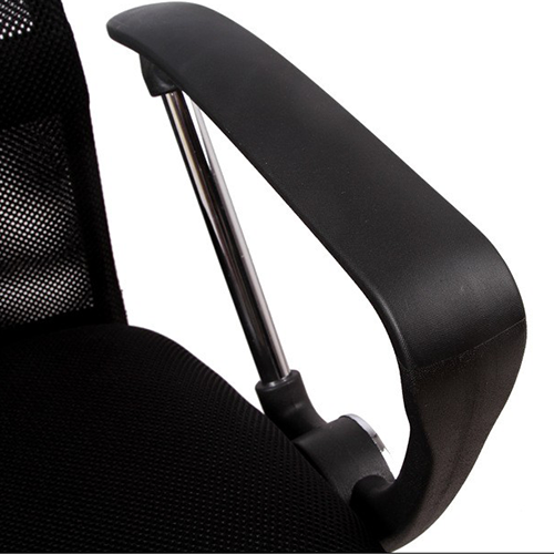 Black Netted Fixed Height Swivel Task Chairs Office Visitor Chair ZG27-002C