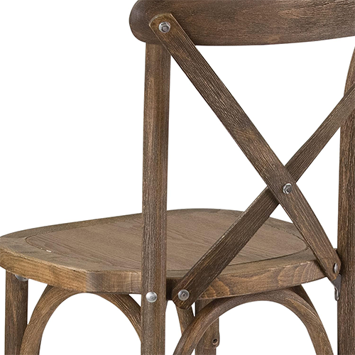 Wholesale China Antique Style Rattan Seat Wood Restaurant Cross Back Bar Chair(ZG25-003)