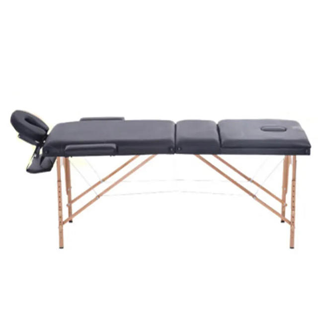 Foldable 3 Section Wooden Massage Bed Right Angle Leather Equipment Furniture Table for Beauty,Salon (ZG28-005)