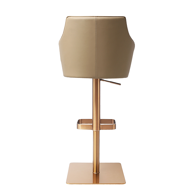 Rose Gold Base Adjustable Stainless Steel Bar Stool Counter Height Modern Kitchen Chair (ZG18-050)