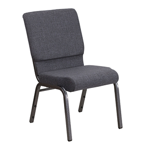 Wholesale High Quality Cheap Stackable 18.50 Inch Wide Black Fabric Metal Auditorium Chair Church Worship Chair (ZG13-002)