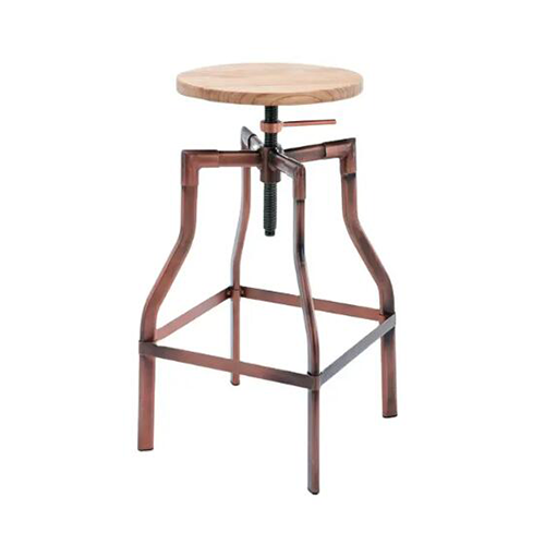 New Commercial Modern Style Wooden Adjustable Bar Stools Metal Tolix Industrial Bistro Dining Chair (ZG21-061)