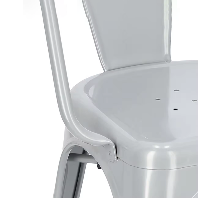 Popular Simple Design Durable Cafe Chair Metal Restaurant Hotel Cafe Modern Garden Furniture Dining Chair (ZG23-017)