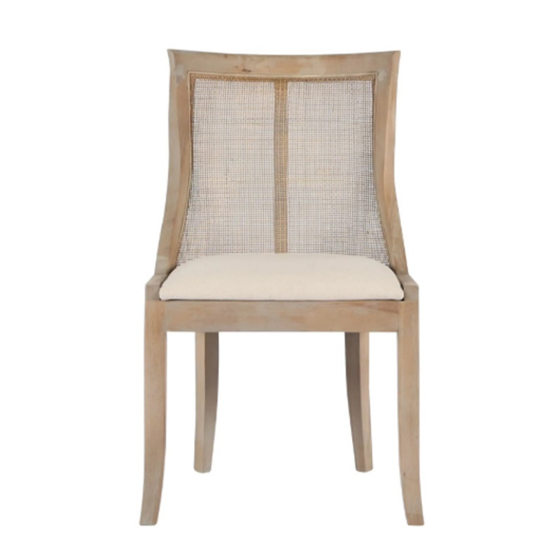 ZG Manufacturer Rubber Wood Rattan Spoon Back Dining Louis Chair for Rental Hotels Wedding Dining Event (ZG16-091)