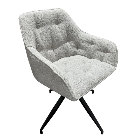 360 Rotation Upholstered Armchair Comfy Leisure Accent Chair with Large Padded Seat ZG23-087