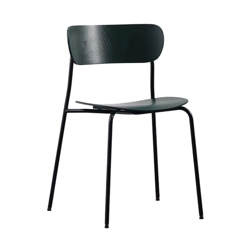 Nordic Dining Chair Home FuHigh Quality Indoor Use Metal Frame with Plywood Seat and Back Dining Chair (ZG23-107)