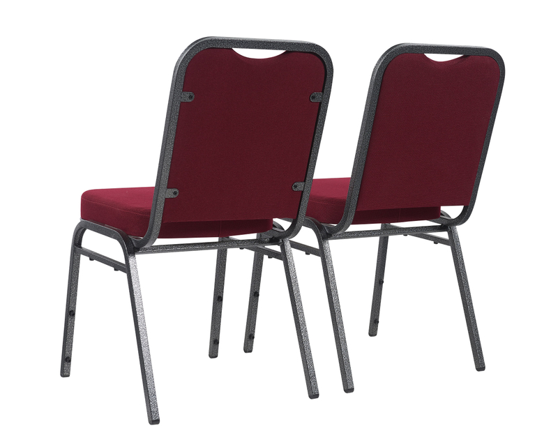 ZG Metal Red Upholstered Wedding Party Hall Hotel Restaurant Event Banquet Church Conference Dining Stackable Chair (ZG10-015)