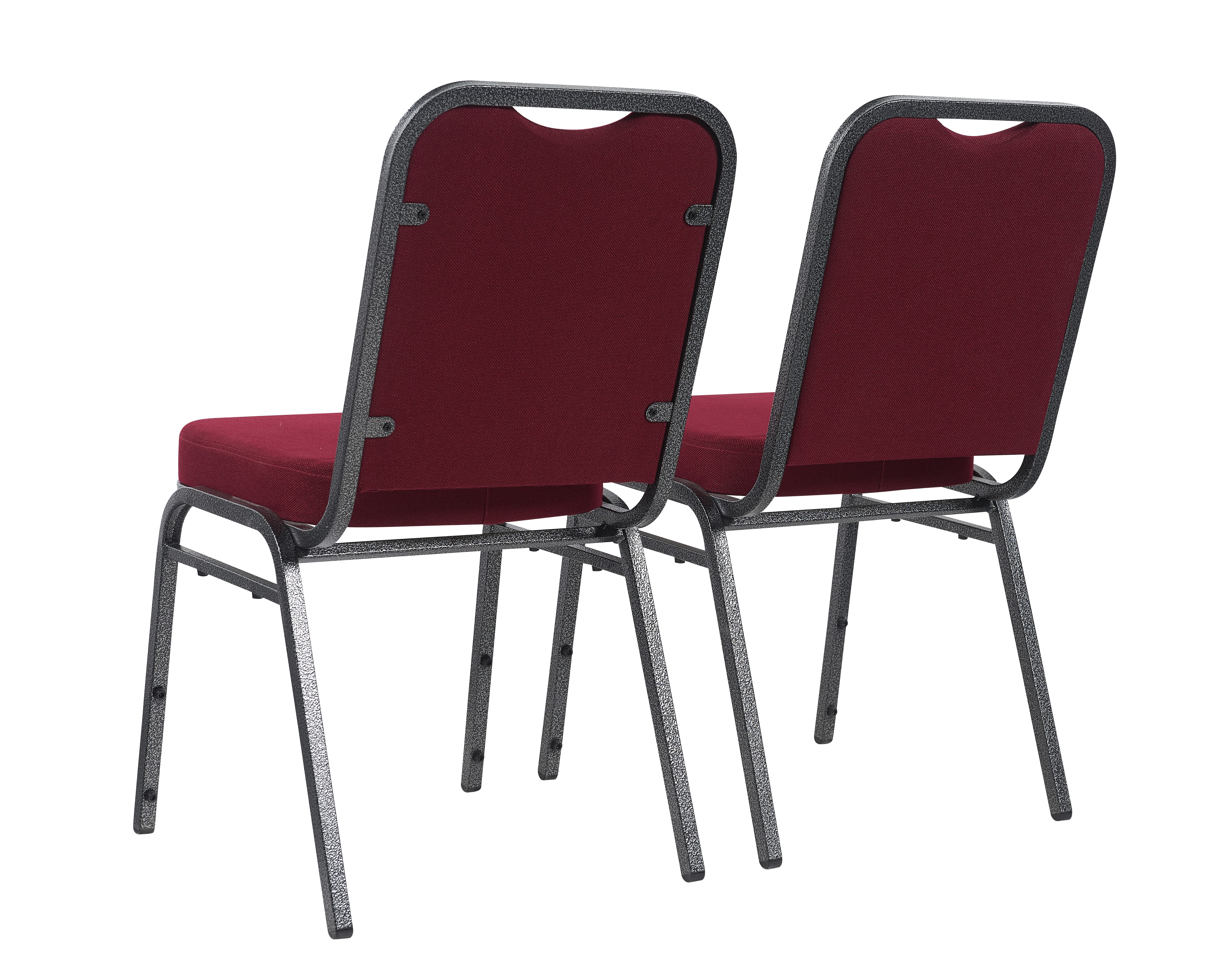 ZG Metal Red Upholstered Wedding Party Hall Hotel Restaurant Event Banquet Church Conference Dining Stackable Chair (ZG10-015)