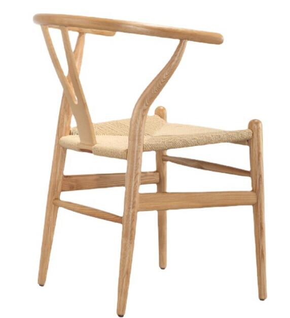 Wholesale Modern Furniture Classic New Chinese Style Paper String Cushion Solid Wooden Dining Chair for Dining Hotel Cafe Restaurant Wedding (ZG16-012)