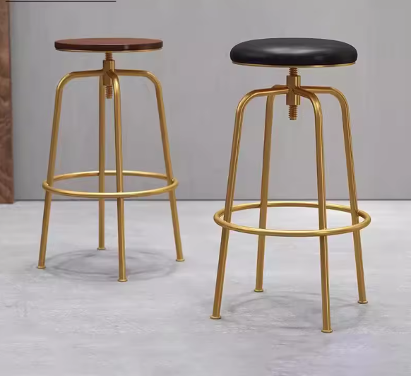 WISEMAX FURNITURE Modern Cheap Metal Frame Swivel High Chair Adjustable Height bar Stool for bar Home Hotel Cafe(ZG18-038)