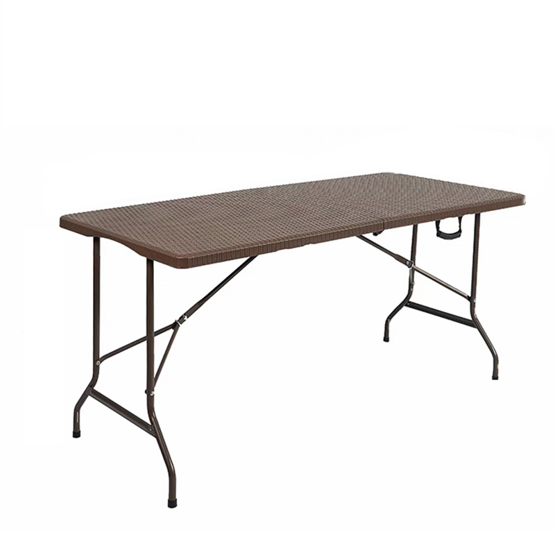 Hot Sell Outdoor Business Convenient Dining Desk Blown Picnic Rectangular Plastic Round Folding Tables and Chairs8FT Rectangle Table