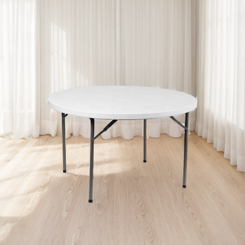 Factory Direct Sales Portable Plastic Folding Round Table, Party Table 152cm Round Table