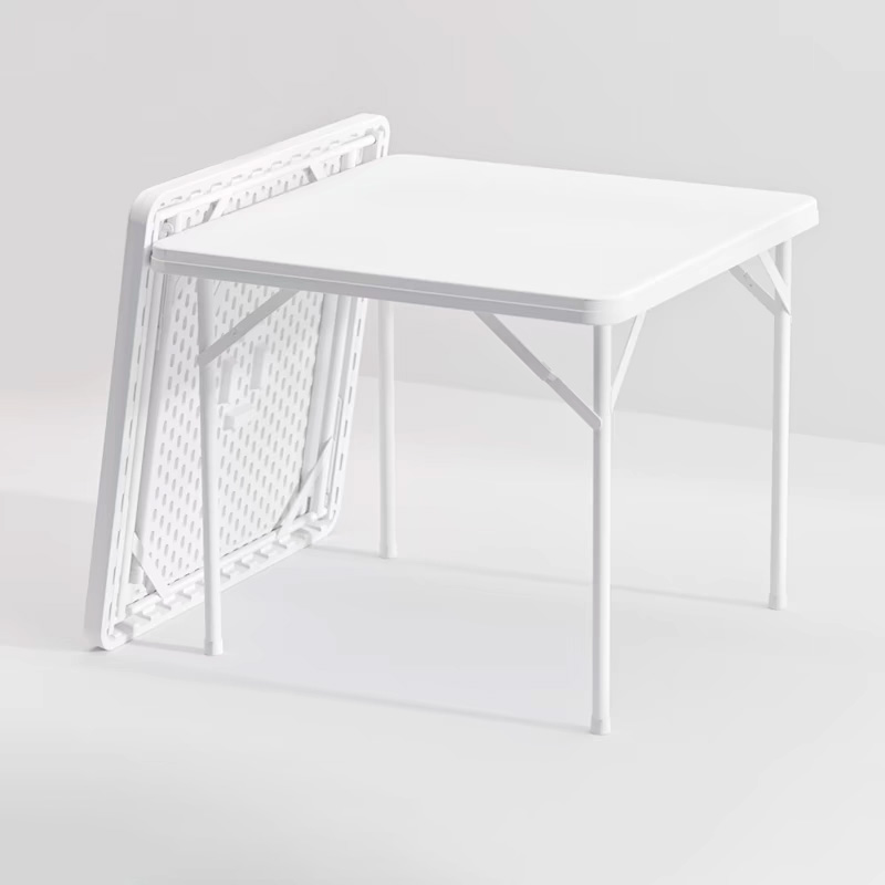 Party Plastic Easy Carry Regular Fold in Half Table Square Folding Table 86*86cm Table