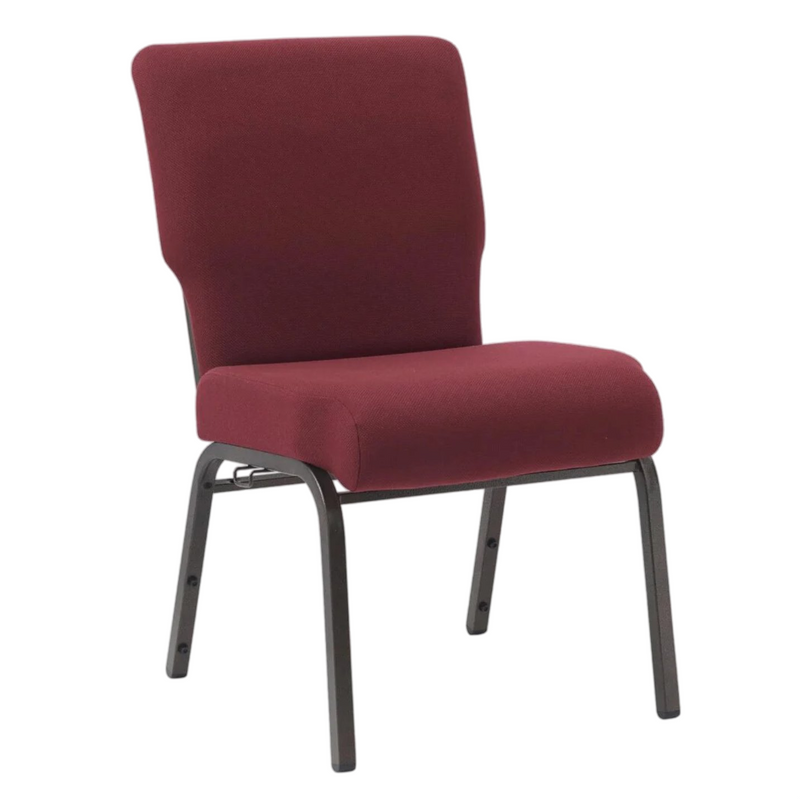 20.5 Inch Wide Black Fabric Color Silver Vein Steel Frame Stackable Church Worship Auditorium Chair (ZG13-010)