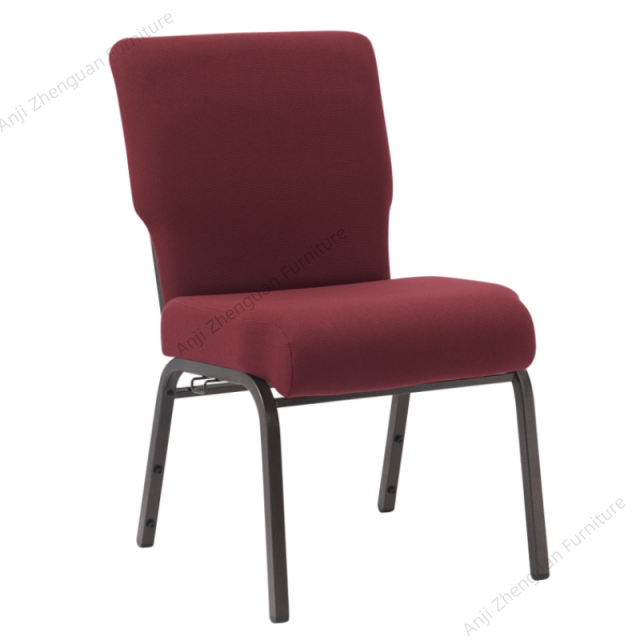 Wholesale 20.5''W Stacking Fabric Metal Stacking Church Chairs Worship Auditorium(ZG13-010)