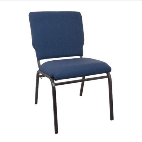 18 Inch Espresso Fabric Wide Silver Vein Steel Frame Stackable Church Worship Auditorium Chair with Full Back (ZG13-006)