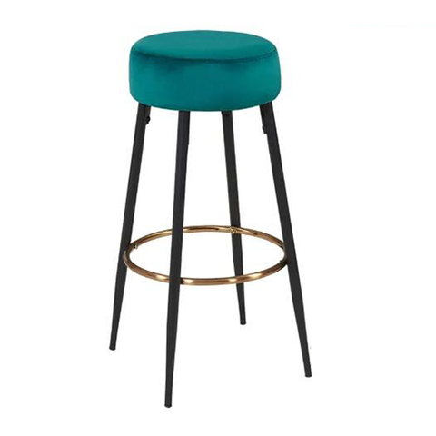 Industrial Price Best Sales Upholstered Velvet High Bar Stool Chair for Living Kitchen Room(ZG21-019)