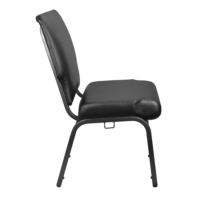 China Wholesale High Quality 21 Inch Wide Black Fabric Metal Auditorium Chair Church Worship Chair (ZG13-003)