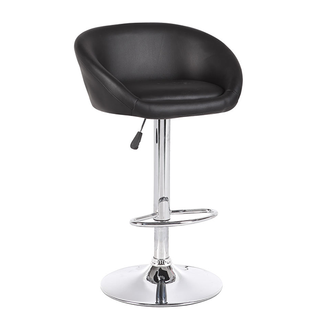 Swivel Counter Height Adjustable Brown PU Bar Chairs Padded Kitchen Chair (ZG18-015)