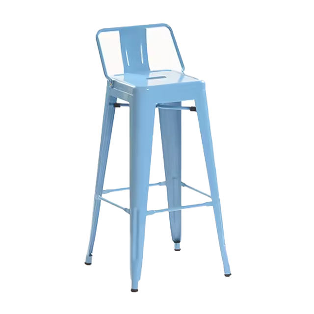 Modern Steel Frame High Back Bar Chairs Metal Tolix Industrial Bistro Dining Chair (ZG21-037)