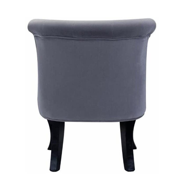 Antique Styled Tufted Single Seater Fabric Sofa Wood Legs Comfortable Leisure Chair(ZG19-031)