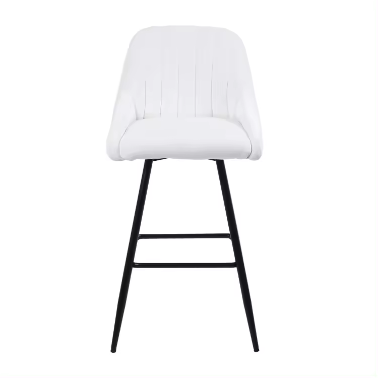 Nordic Restaurant Modern Upholstery High Bar Chair Metal Frame With Footrest(ZG21-003)