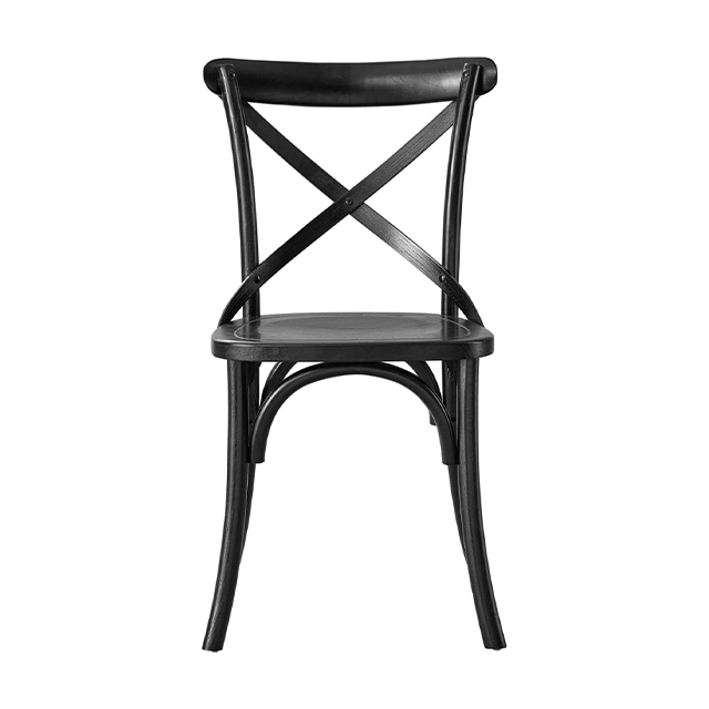 Manufacturer of Cross Back Wood Stacking Wedding Event Furniture Dining Cane Banquet Chair (ZG11-002)