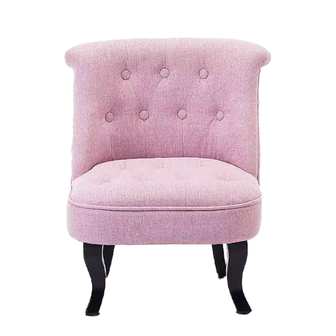 Antique Styled Tufted Single Seater Fabric Sofa Wood Legs Comfortable Leisure Chair(ZG19-031)