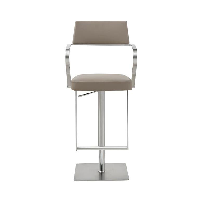 Top Quality Faux Leather Padded Barstool Rose Gold Chrome Base/Footrest Counter Height Chair ZG18-055