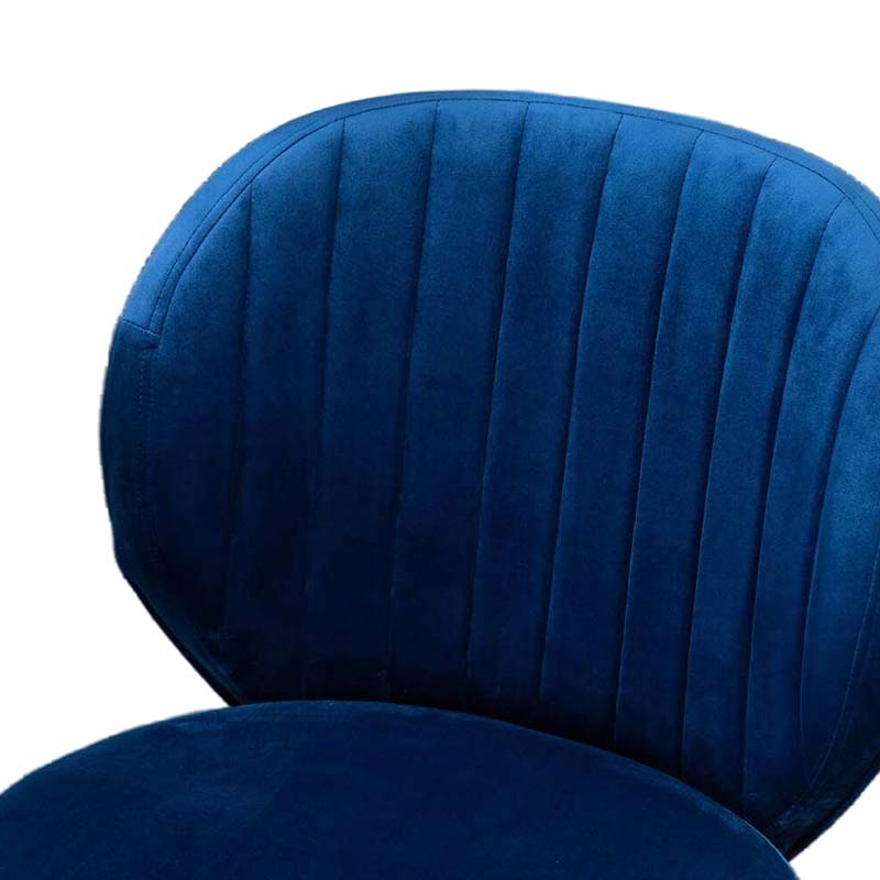 High Quality Metal Frame Kitchen Chairs Hot Metal Leg Navy Blue Velvet Padded Dining Chair ZG23-111