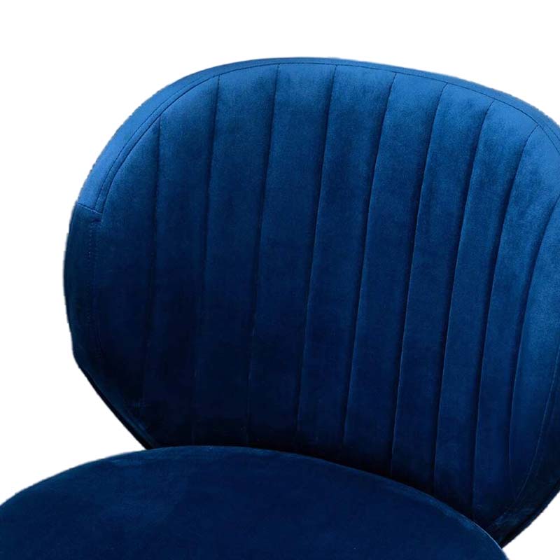 High Quality Metal Frame Kitchen Chairs Hot Metal Leg Navy Blue Velvet Padded Dining Chair ZG23-111