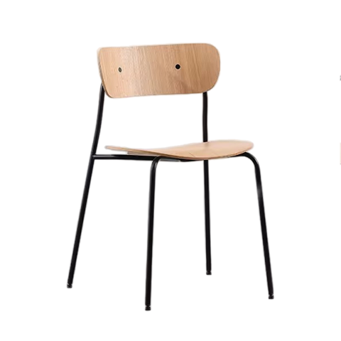 Nordic Dining Chair Home FuHigh Quality Indoor Use Metal Frame with Plywood Seat and Back Dining Chair (ZG23-107)