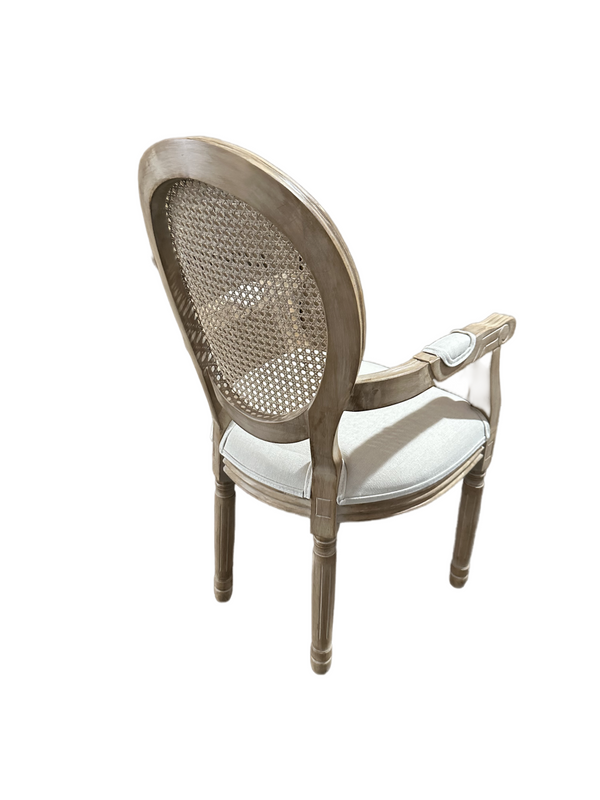 Furniture French Design Fabric Seat Rattan Cane Back Louis Event Wedding Dining Louis Chair Weddings(ZG16-065A)