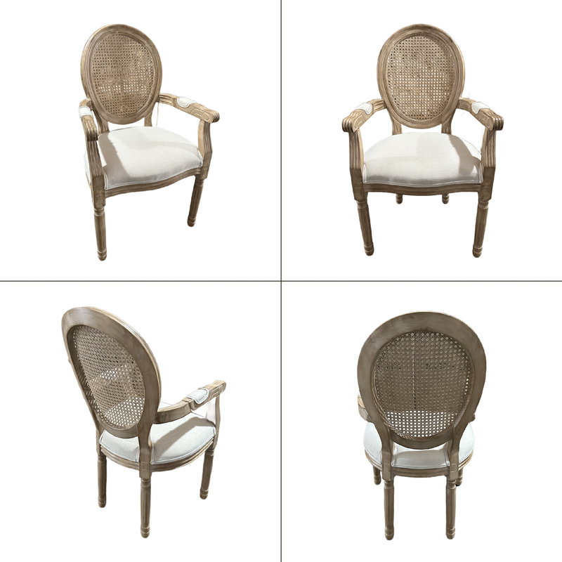 Furniture French Design Fabric Seat Rattan Cane Back Louis Event Wedding Dining Louis Chair Weddings(ZG16-065A)