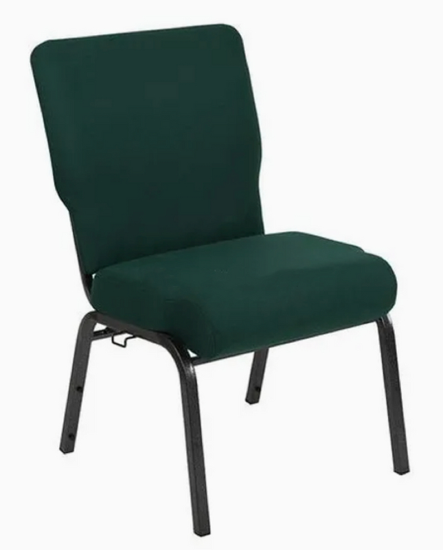 High Quality Stylish 20.5 Inch Stackable Church Chairs with Charcoal Fabric and Cut-Away Back (ZG13-010)