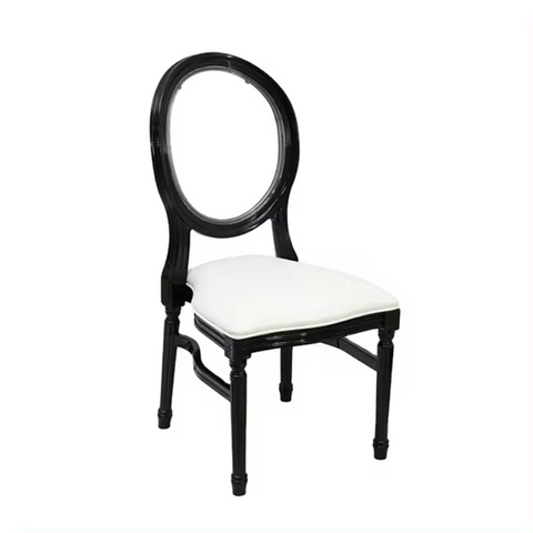 Wood Louis Chair Limewash Padded Back Stackable Indoor Furniture Hotel Restaurant Dining Rental Louis Chair ZG16-066ST