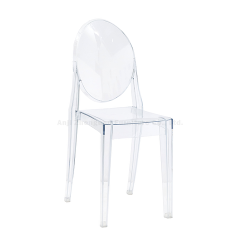 Event Furniture Rent Clear Ghost Chair Stacking Banquet Chair Dining Room Side Chairs ZG50-025