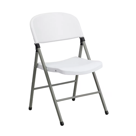 Leisure Outdoor Wedding Banquet Restaurant Hotel Garden Furniture White Plastic Folding Chair(ZG26-016)