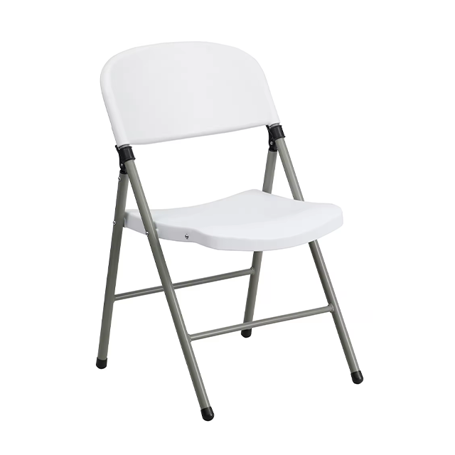 Leisure Outdoor Wedding Banquet Restaurant Hotel Garden Furniture White Plastic Folding Chair(ZG26-016)
