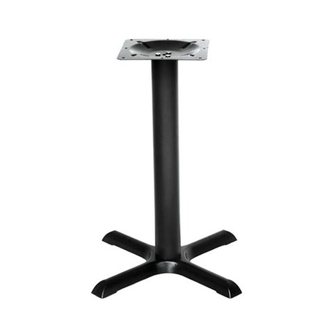 Heavy Duty Black Single Column Table Base - 4-Leg Stand for Cafe Restaurant Commercial Dining Tables BASE2222