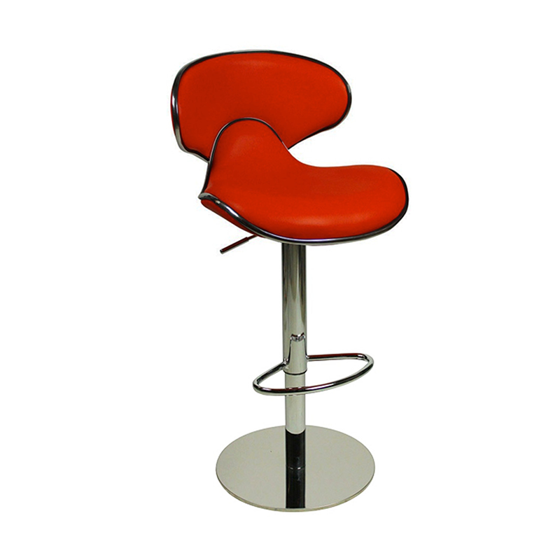 Beige PU Ergonomic Backrest Footstool Bar Chair 360 Rotary Counter Stool ZG18-017