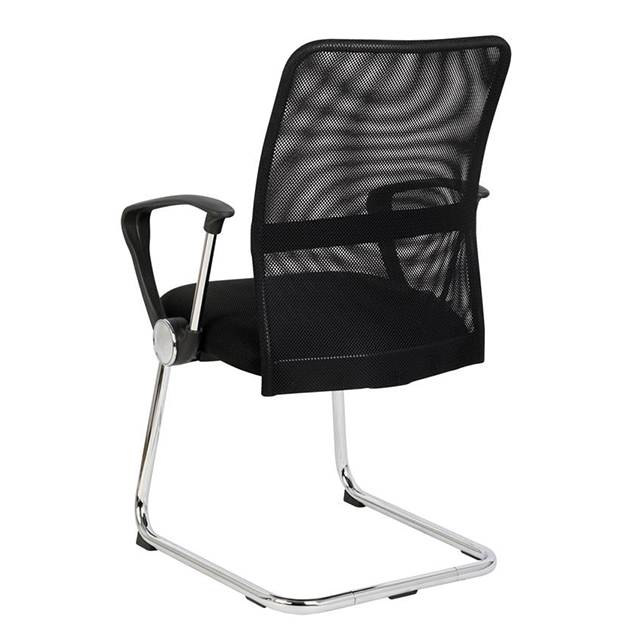 Black Netted Fixed Height Swivel Task Chairs Office Visitor Chair ZG27-002C