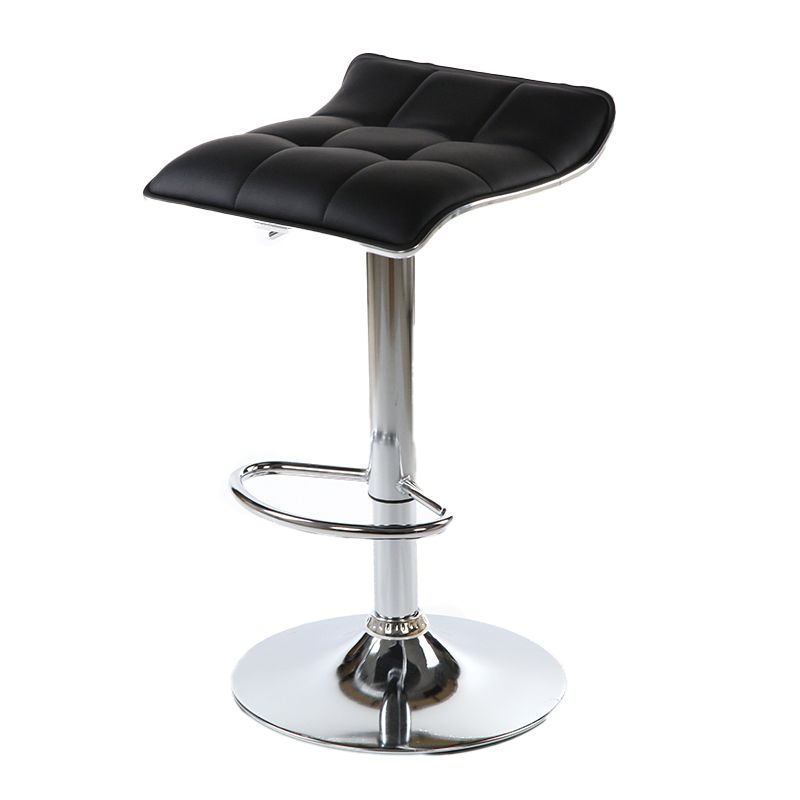 Contemporary Furniture Red Faux Leather Counter Height Adjustable Chair Swivel Bar Stools