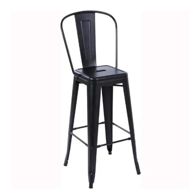 Restaurant Chair Modern Steel Frame High Back Bar Chairs Metal Tolix Industrial Bistro Dining Chair (ZG21-039)