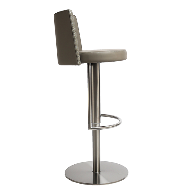 Counter Adjustable Height Restaurant Bar Stool Stainless Steel Leg Leather Seat Chair ZG18-052