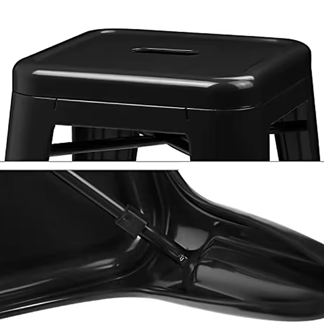 Leisure Restaurant Cafe Chair Simple Square Metal Tolix Industrial Bistro Dining Chair (ZG21-026)