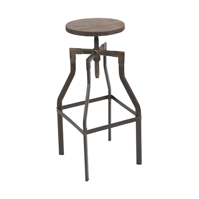 Modern Height Adjustable Metal Restaurant Cafe Home Dining Chair Bar Stool  (ZG21-062)