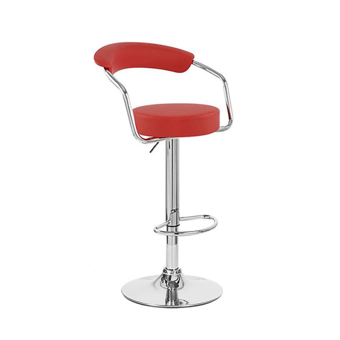 Height Adjustable Bar Stools 360 Rotation Barstool Chromed Base Kitchen Chair